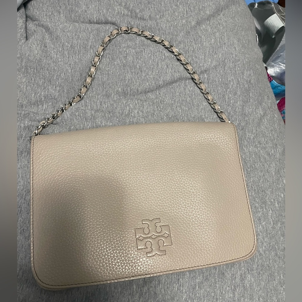 Tory Burch beige clutch crossbody